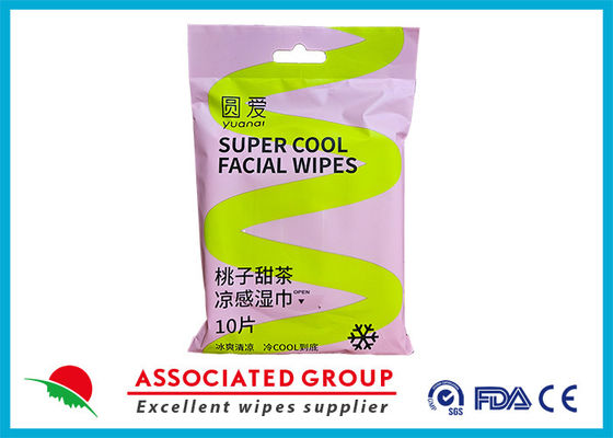 ISO 9001 Πιστοποιημένο Yuanai Peach Sweet Tea Ψυκτικές πετσέτες Υποαλλεργικές πετσέτες για ενήλικες 15*20cm