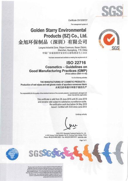 Κίνα Golden Starry Environmental Products (Shenzhen) Co., Ltd. Πιστοποιήσεις